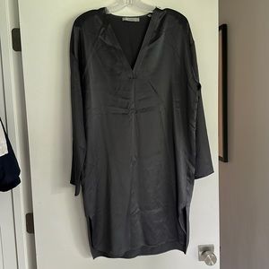VINCE SILK LONG SLEEVE DRESS